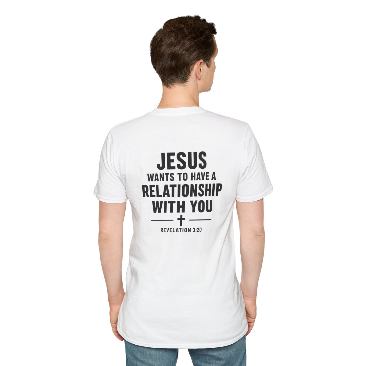 Minimal Cross T-Shirt – Small Chest Christian Cross Tee