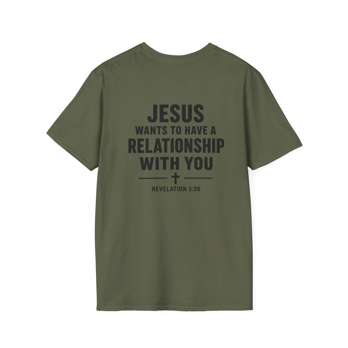 Minimal Cross T-Shirt – Small Chest Christian Cross Tee