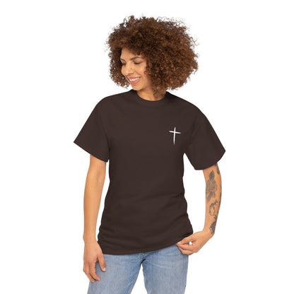 Christian Cross Tee — "May Heavenly Things Constantly Interrupt Our Earthly Things" Inspirational T‑Shirt