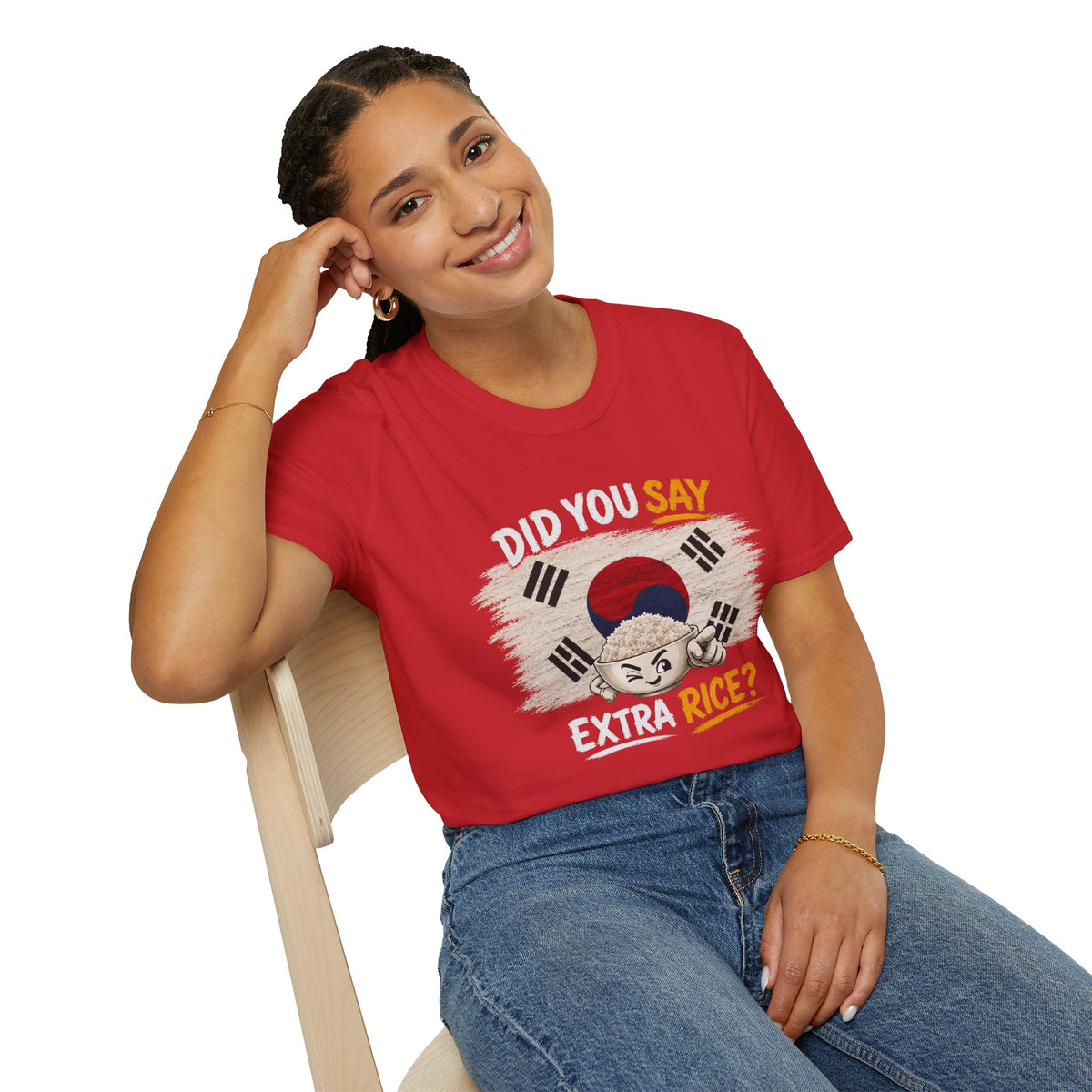 Did You Say Extra Rice? Korean Flag Rice Bowl T-Shirt