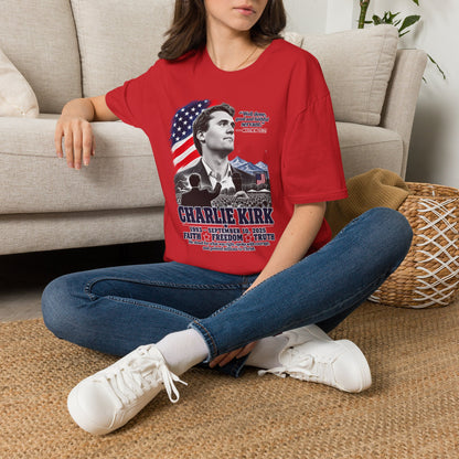 Charlie Kirk Tribute T-Shirt — "Well done, good and faithful servant" Matthew 25:21
