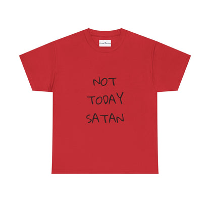 Funny Graphic Tee: Not Today Satan Unisex Heavy Cotton T-Shirt, Humorous Gift, Casual Wear, Everyday Comfort, Unique Statement Tee