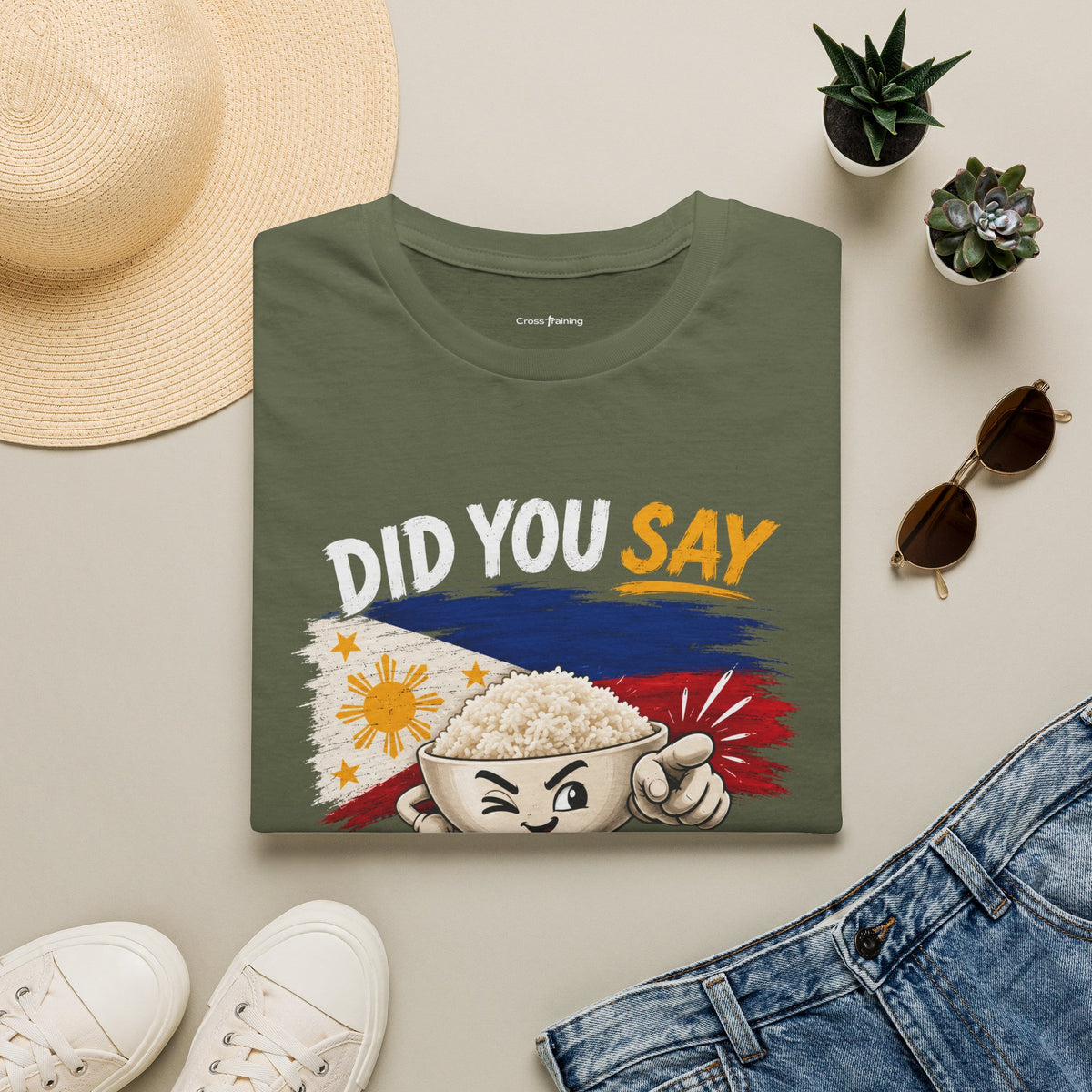 Did You Say Extra Rice? T-Shirt — Filipino Rice Bowl Graphic Tee