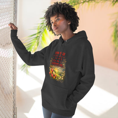 Christian Hoodie — Spiritual Scripture Floral Design ("Even Before He Made the World")