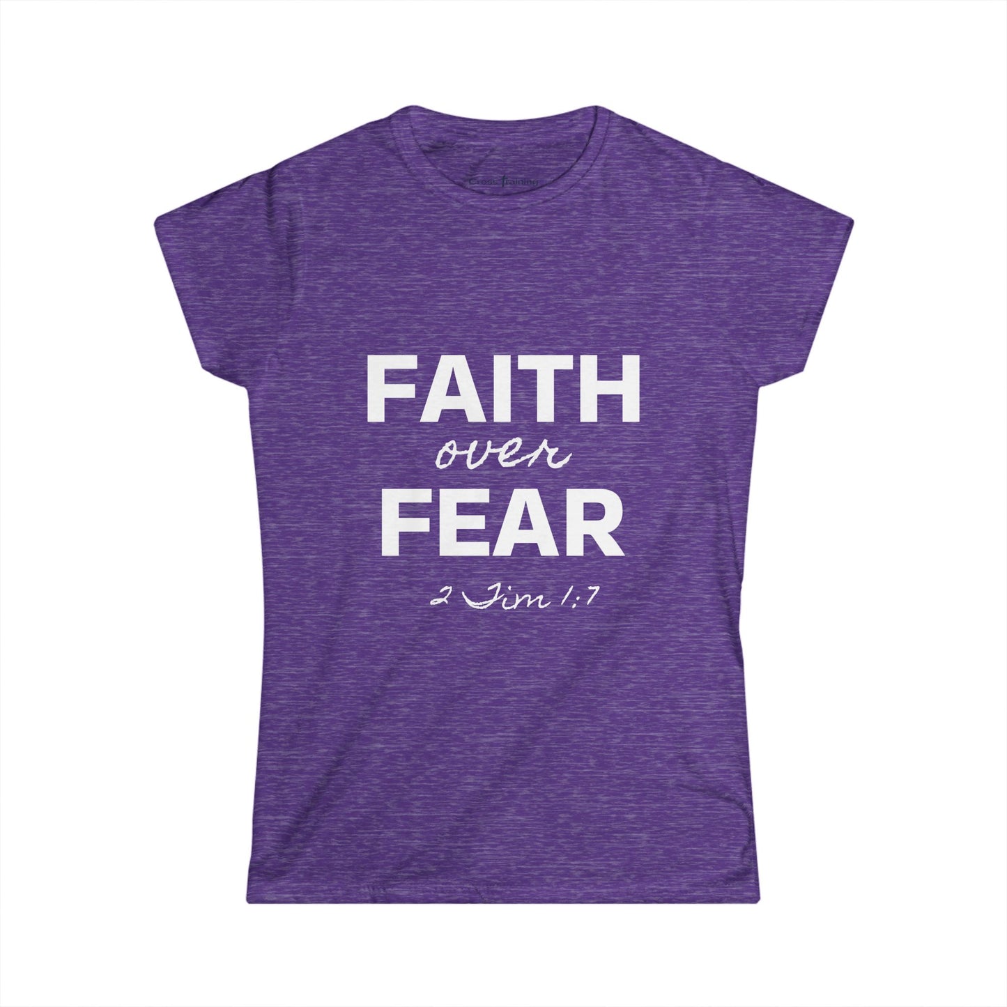 Faith Over Fear Women's Softstyle Tee, Inspirational Shirt, Christian Apparel, Spiritual Gift, Motivational T-Shirt