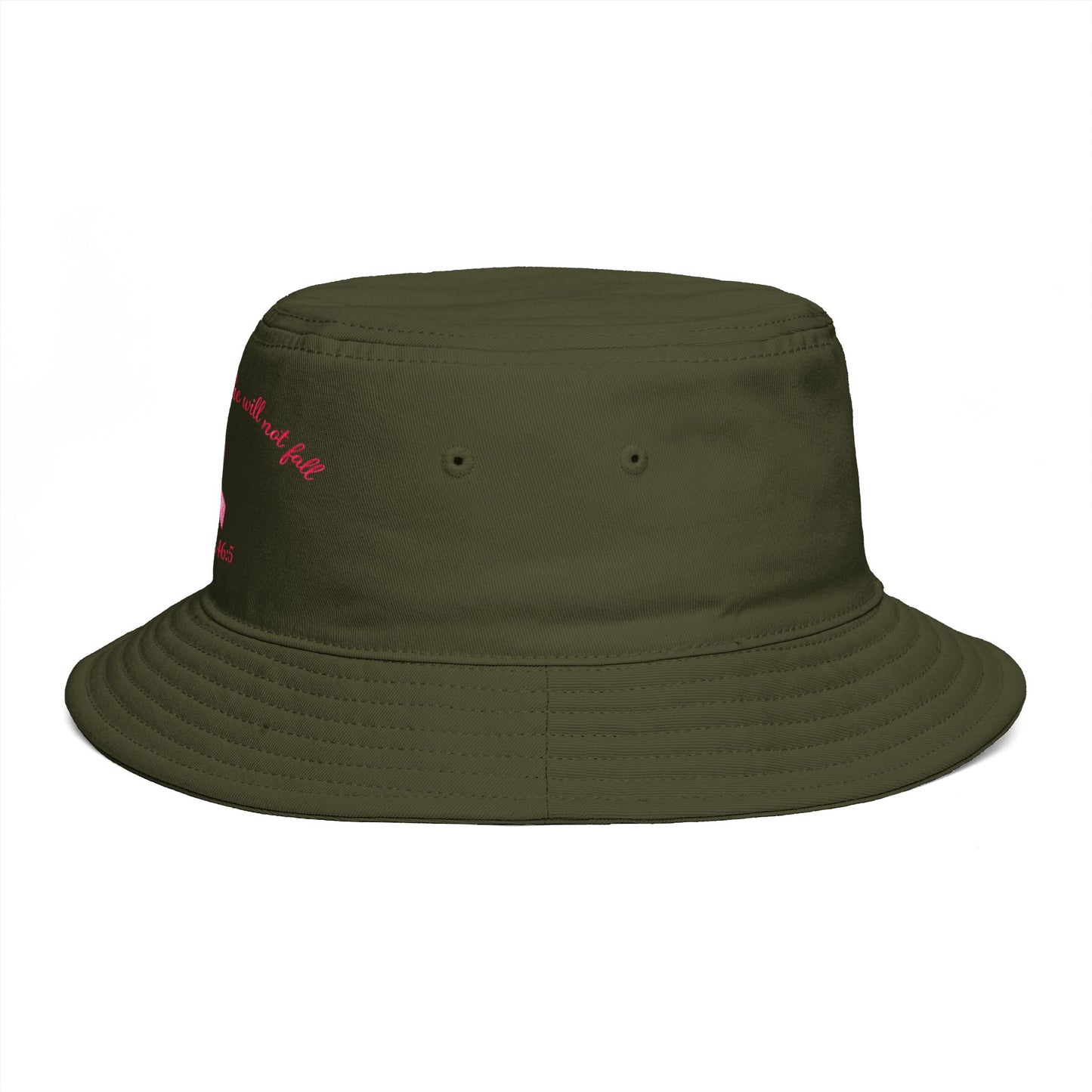 Bucket Hat — Psalm 46:5 Faith Ribbon Bucket Hat (God Is Within Her)