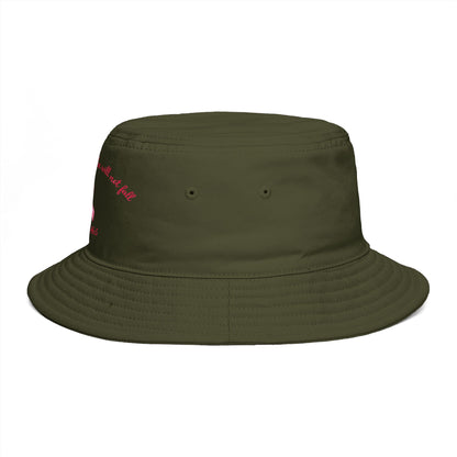 Bucket Hat — Psalm 46:5 Faith Ribbon Bucket Hat (God Is Within Her)