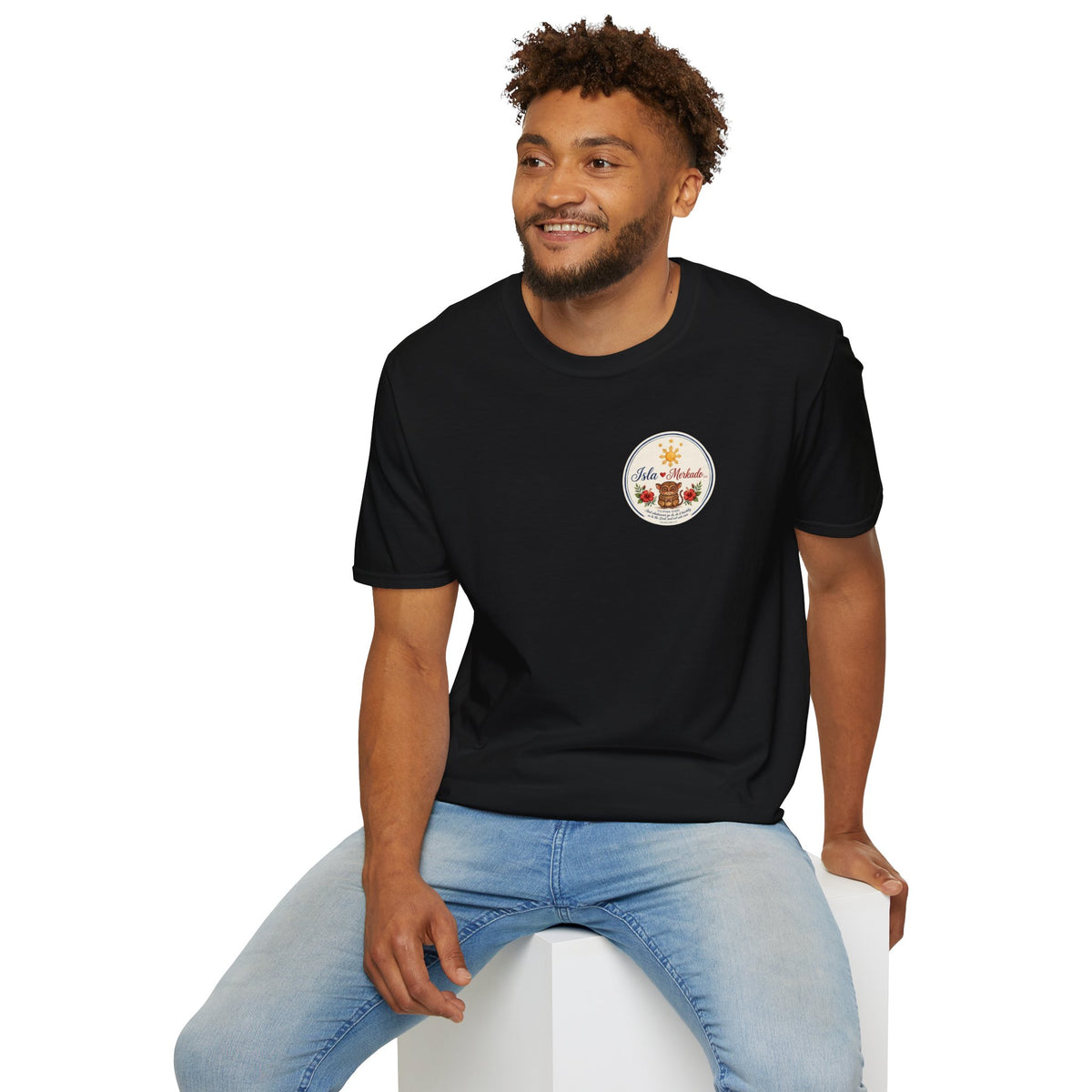 Isla Mercado Floral Tiki Graphic T-Shirt