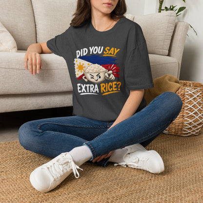 Did You Say Extra Rice? T-Shirt — Filipino Rice Bowl Graphic Tee
