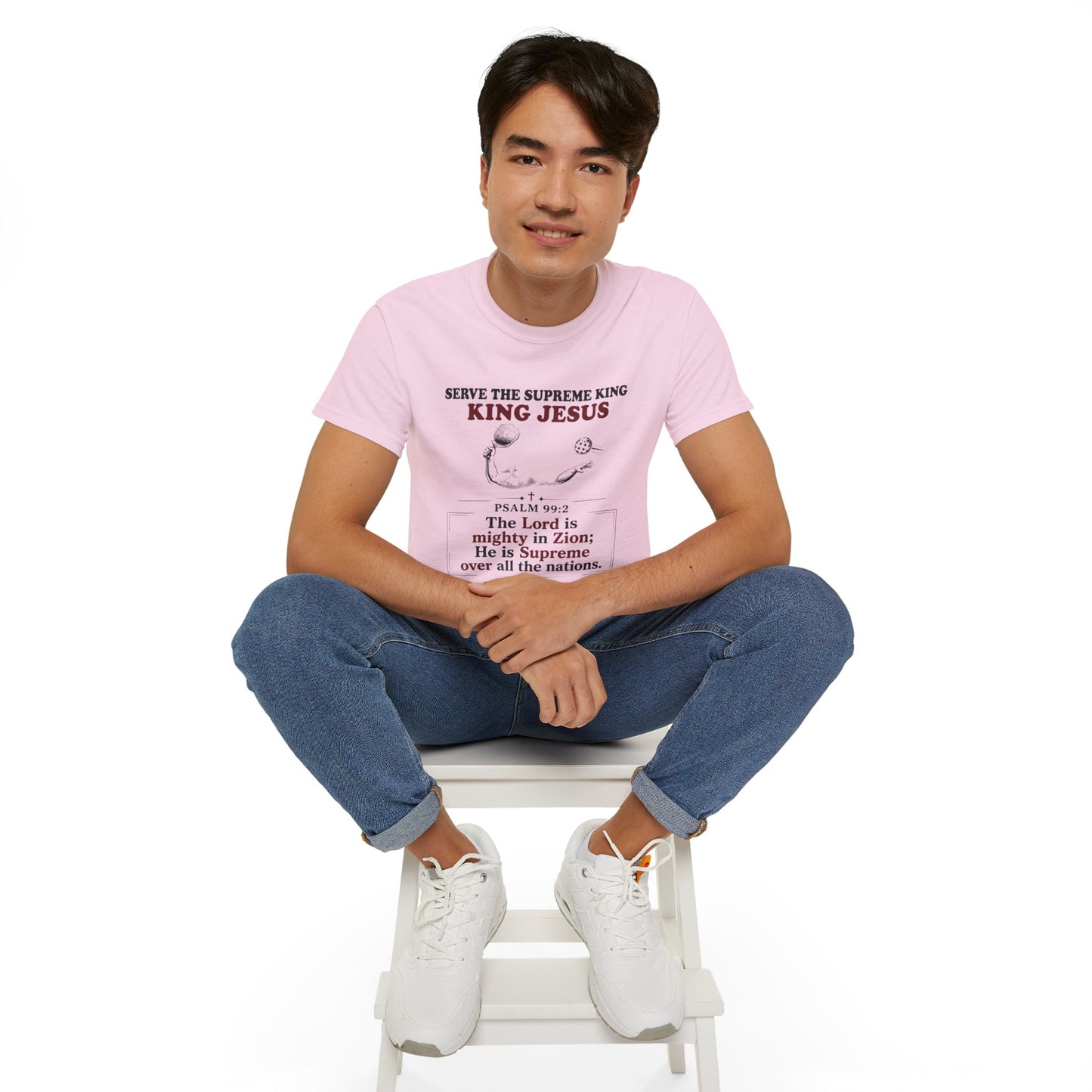 King Jesus Psalm 99:2 T-Shirt — Christian Faith Graphic Tee