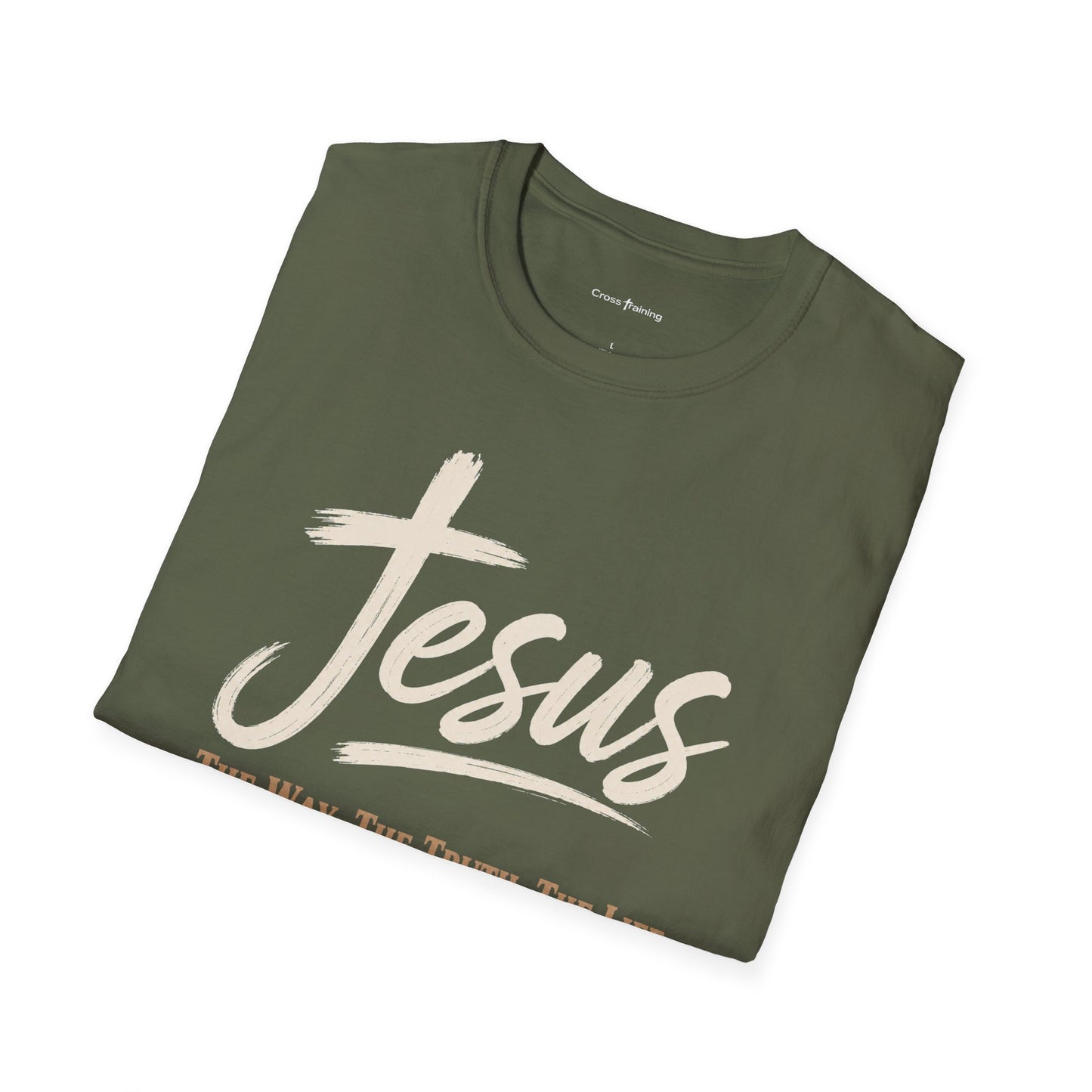 Jesus Script T‑Shirt — 'Jesus: The Way. The Truth. The Life.' Christian Faith Tee