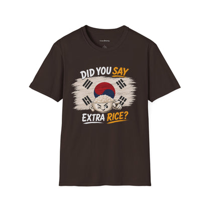 Did You Say Extra Rice? Korean Flag Rice Bowl T-Shirt