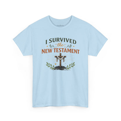 I Survived the New Testament T-Shirt — Christian Faith Cross Tee