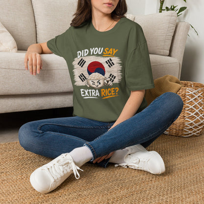 Did You Say Extra Rice? Korean Flag Rice Bowl T-Shirt