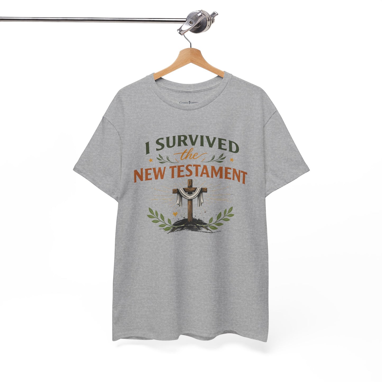 I Survived the New Testament T-Shirt — Christian Faith Cross Tee