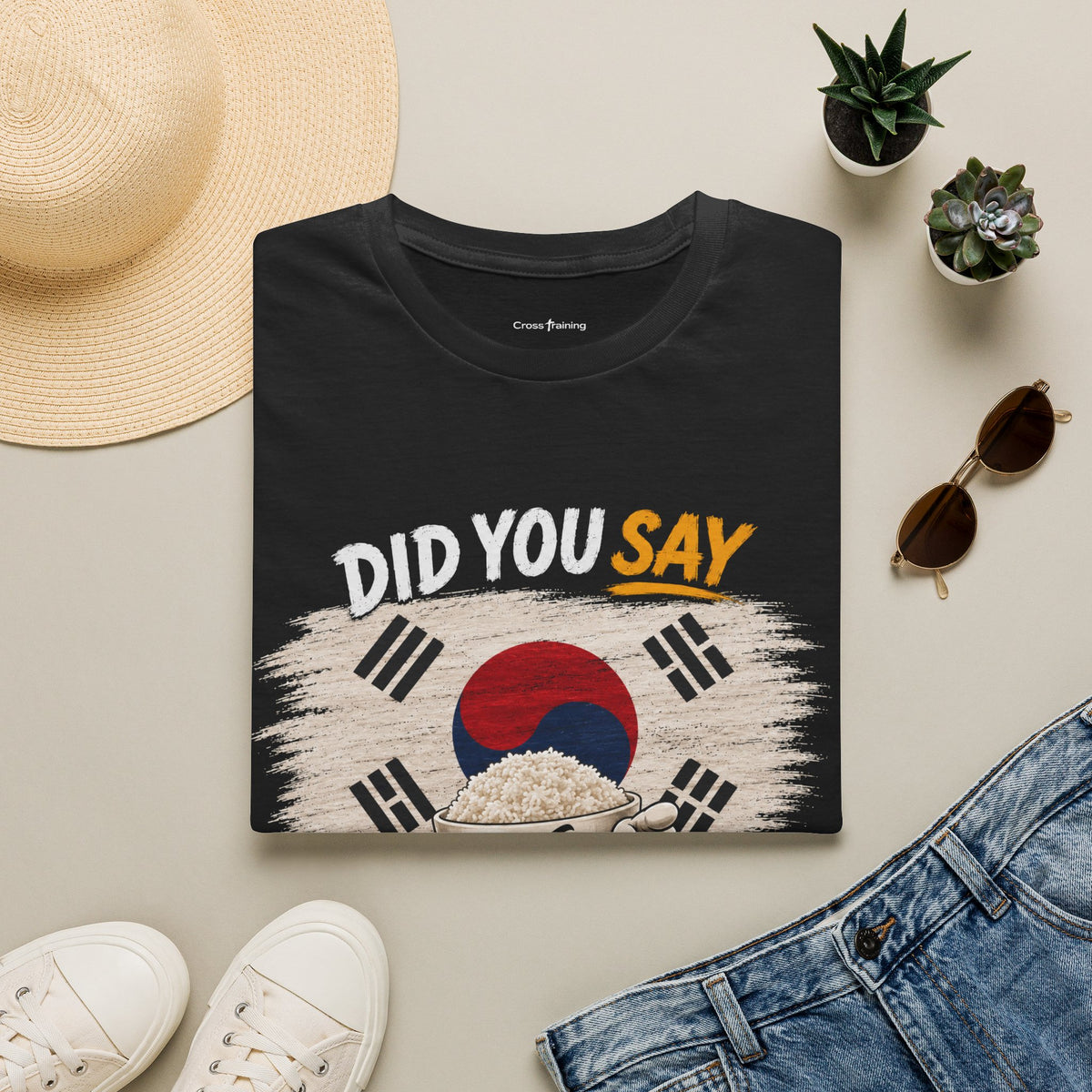 Did You Say Extra Rice? Korean Flag Rice Bowl T-Shirt