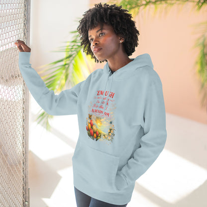 Christian Hoodie — Spiritual Scripture Floral Design ("Even Before He Made the World")