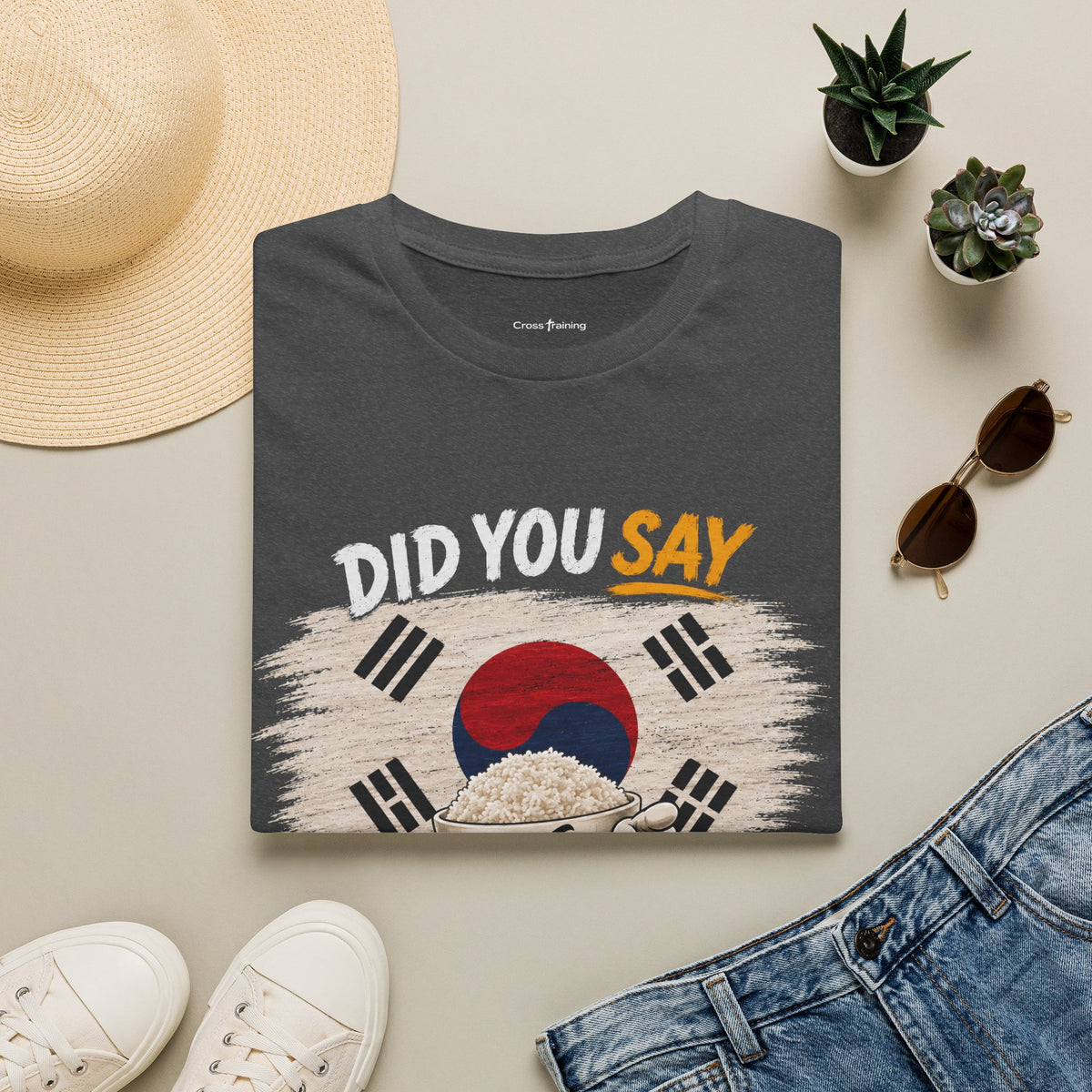 Did You Say Extra Rice? Korean Flag Rice Bowl T-Shirt