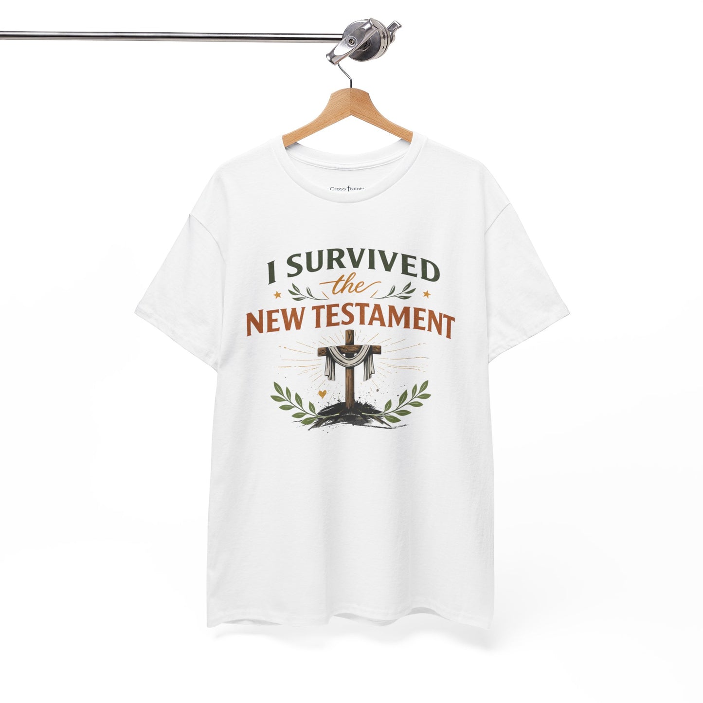 I Survived the New Testament T-Shirt — Christian Faith Cross Tee