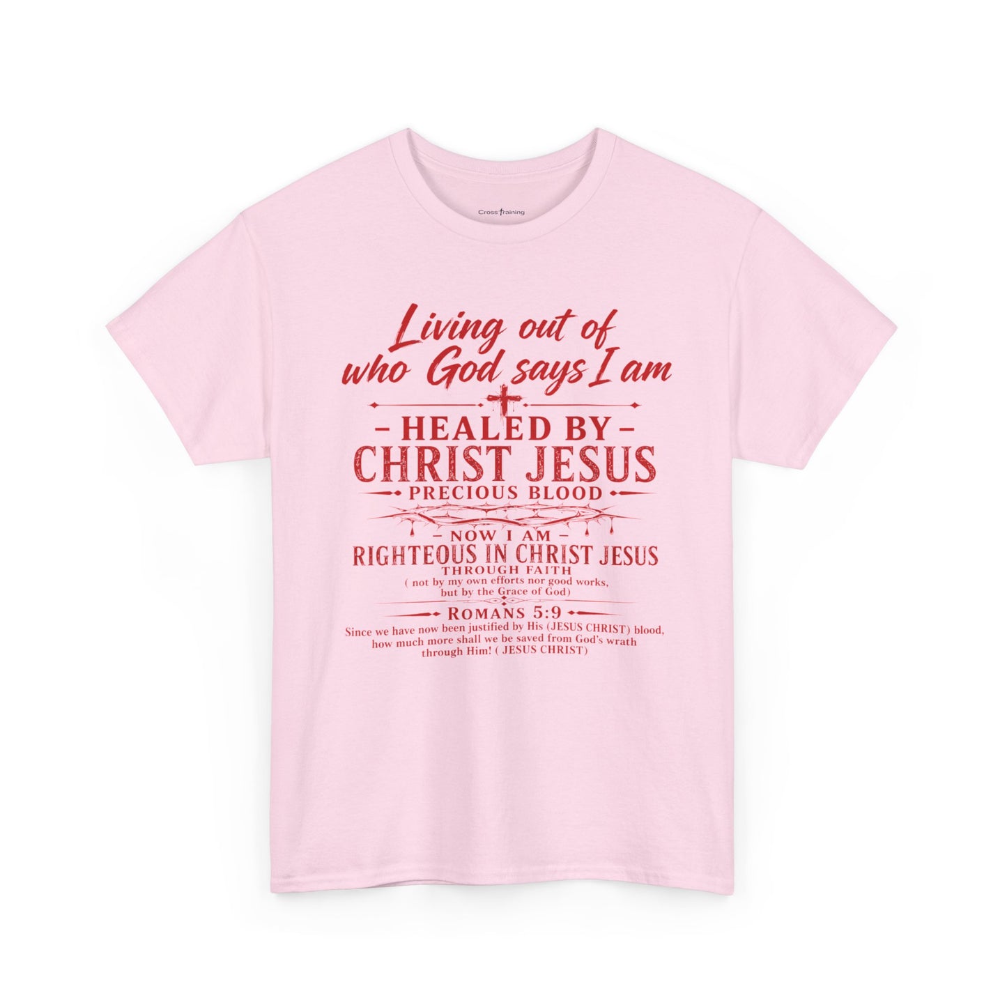 Christian Faith T-Shirt — "Living Out of Who God Says I Am" Inspirational Tee