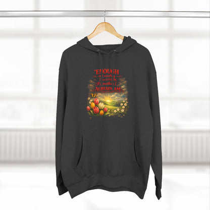 Christian Hoodie — Spiritual Scripture Floral Design ("Even Before He Made the World")