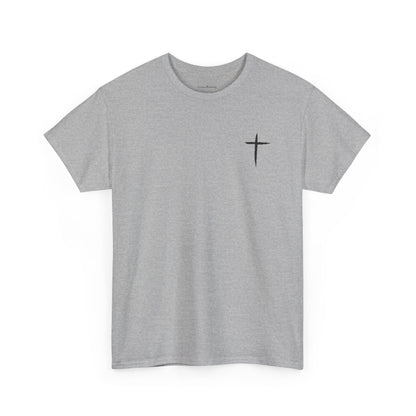Christian Cross Tee — "May Heavenly Things Constantly Interrupt Our Earthly Things" Inspirational T‑Shirt