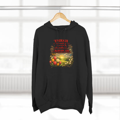 Christian Hoodie — Spiritual Scripture Floral Design ("Even Before He Made the World")