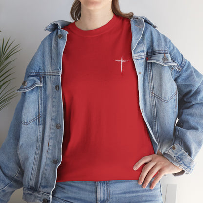 Christian Cross Tee — "May Heavenly Things Constantly Interrupt Our Earthly Things" Inspirational T‑Shirt