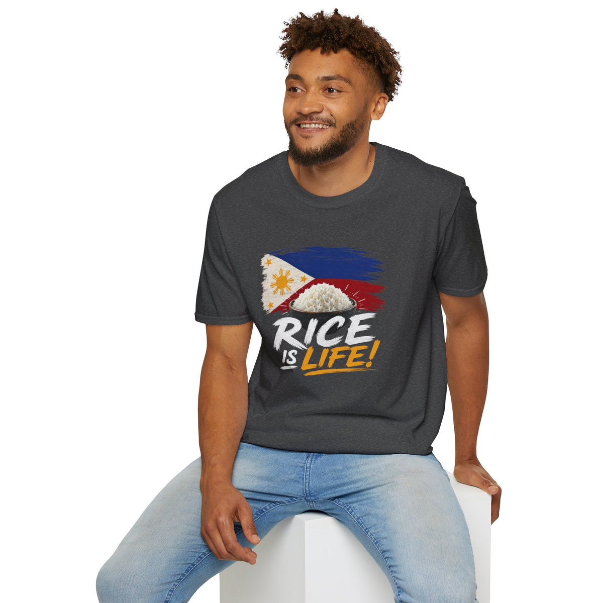 Rice Is Life T-Shirt — Filipino Flag Rice Bowl Graphic Tee
