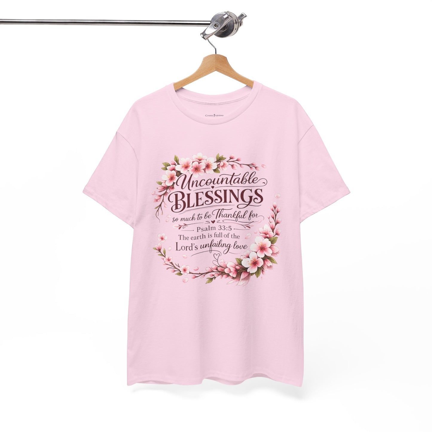 Blessings Floral T-Shirt — "Uncountable Blessings" Psalm 31 Faith Tee