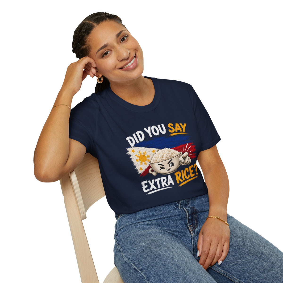 Did You Say Extra Rice? T-Shirt — Filipino Rice Bowl Graphic Tee