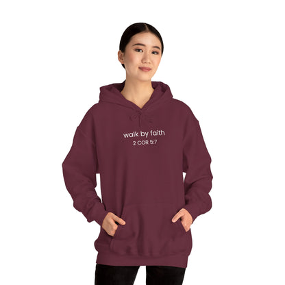 Faith-Inspired Unisex Hoodie, Walk By Faith Sweatshirt, Cozy Faith Sweatshirt, Inspirational Gift for Her, Everyday Faith Apparel