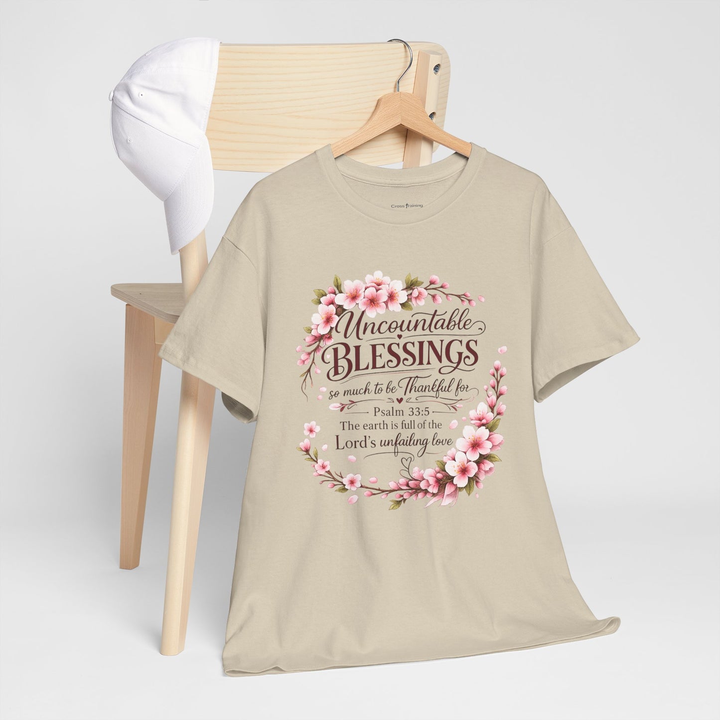 Blessings Floral T-Shirt — "Uncountable Blessings" Psalm 31 Faith Tee
