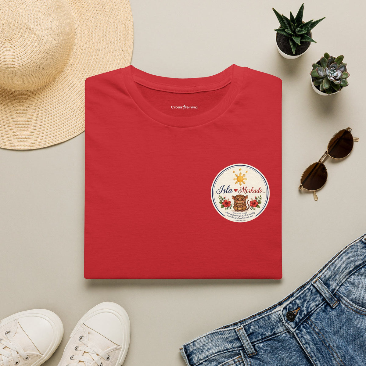 Isla Mercado Floral Tiki Graphic T-Shirt