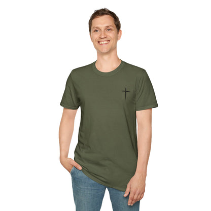 Minimal Cross T-Shirt – Small Chest Christian Cross Tee