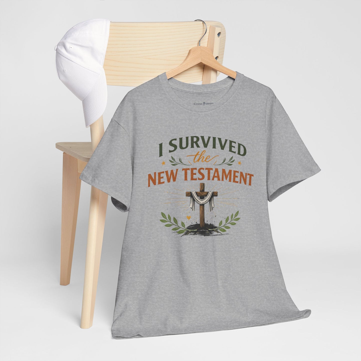 I Survived the New Testament T-Shirt — Christian Faith Cross Tee