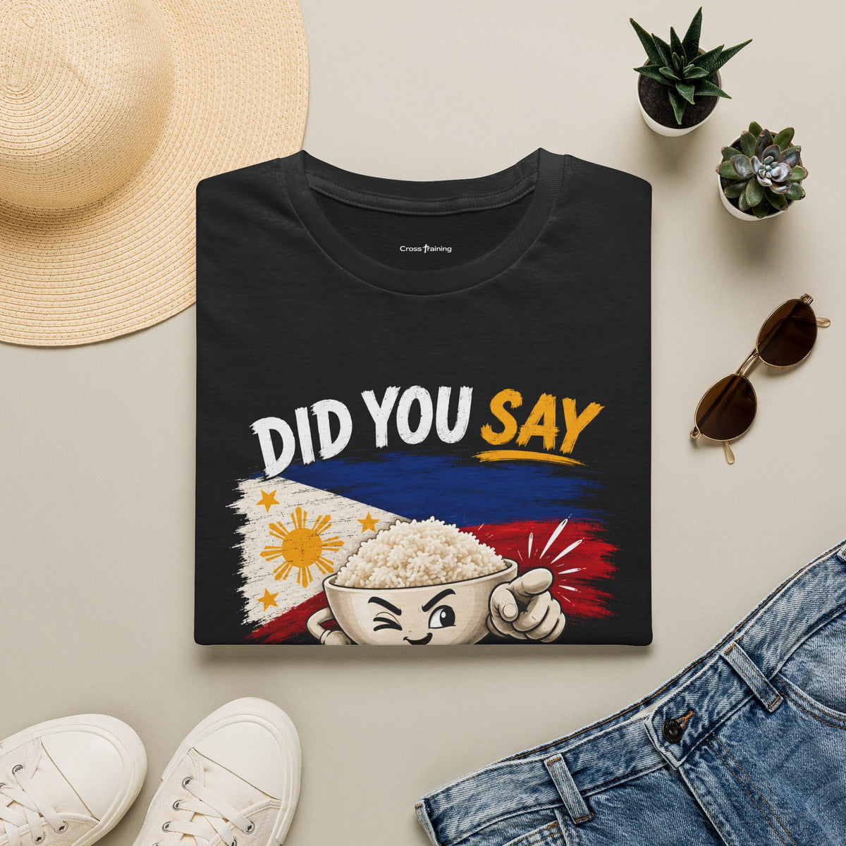 Did You Say Extra Rice? T-Shirt — Filipino Rice Bowl Graphic Tee