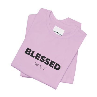 Blessed Unisex Jersey Tee | Inspirational Shirt for Everyday Wear, Faith-Based Gift, Casual Wear, Christian Apparel, Spiritual Clothing