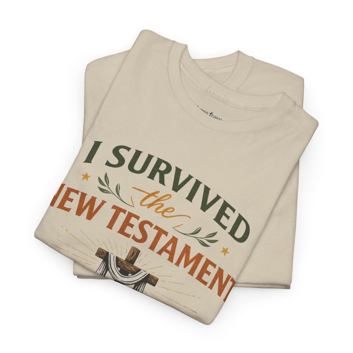 I Survived the New Testament T-Shirt — Christian Faith Cross Tee