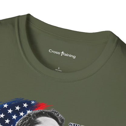 Charlie Kirk Tribute T-Shirt — "Well done, good and faithful servant" Matthew 25:21