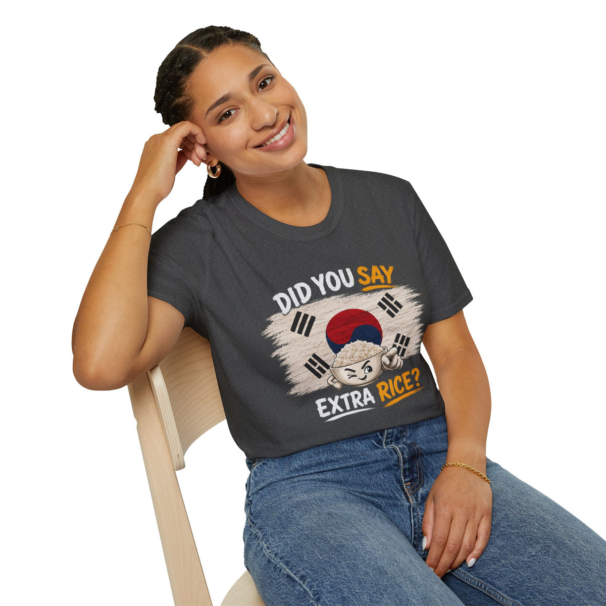 Did You Say Extra Rice? Korean Flag Rice Bowl T-Shirt