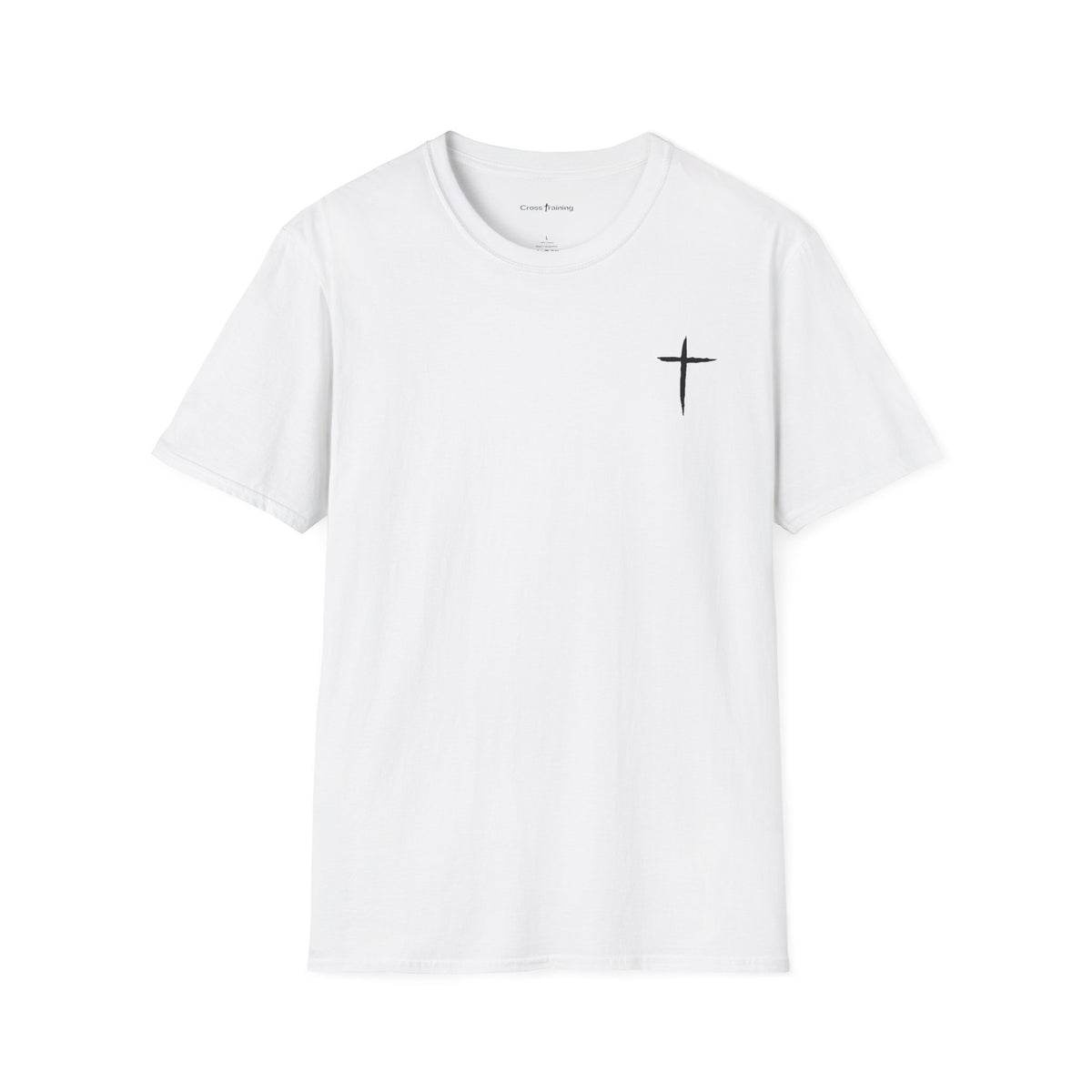 Minimal Cross T-Shirt – Small Chest Christian Cross Tee
