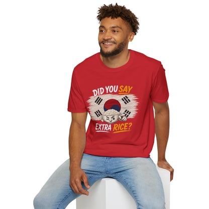 Did You Say Extra Rice? Korean Flag Rice Bowl T-Shirt