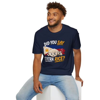 Did You Say Extra Rice? T-Shirt — Filipino Rice Bowl Graphic Tee