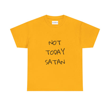 Funny Graphic Tee: Not Today Satan Unisex Heavy Cotton T-Shirt, Humorous Gift, Casual Wear, Everyday Comfort, Unique Statement Tee