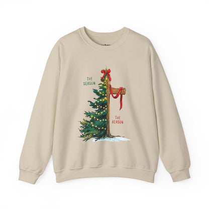 Holiday Mailbox Christmas Sweatshirt — "Tis the Season" Crewneck