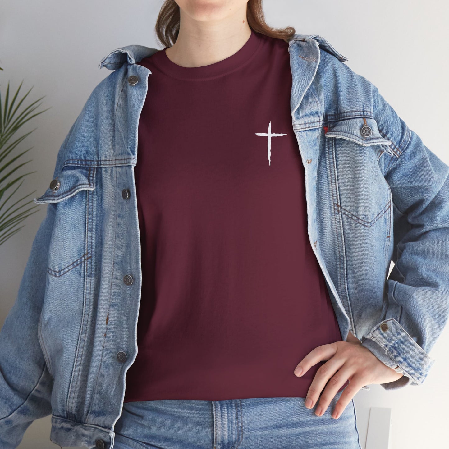 Christian Cross Tee — "May Heavenly Things Constantly Interrupt Our Earthly Things" Inspirational T‑Shirt