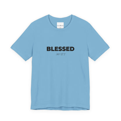 Blessed Unisex Jersey Tee | Inspirational Shirt for Everyday Wear, Faith-Based Gift, Casual Wear, Christian Apparel, Spiritual Clothing