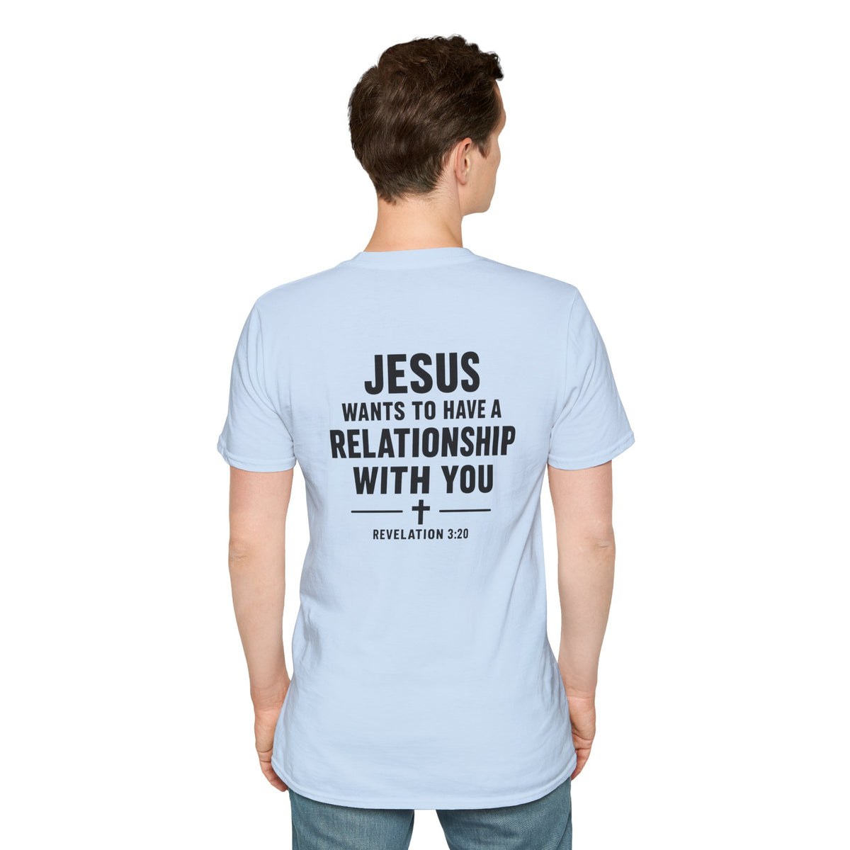 Minimal Cross T-Shirt – Small Chest Christian Cross Tee