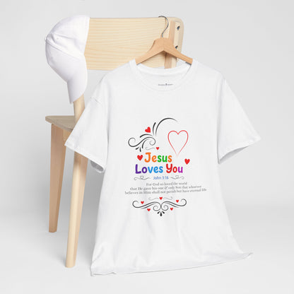 Jesus Loves You Tee — John 3:16 Christian Faith T-Shirt